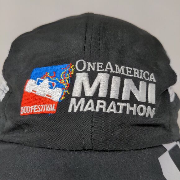 Indy 500 Festival One America Mini Marathon Embroidered Strapback Hat Checkered - Picture 3 of 10